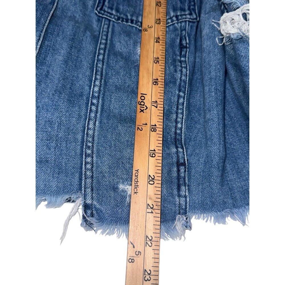 Distressed Cello Denim Jacket Vintage Blue Frayed Edges Size 3X - Picture 9 of 9
